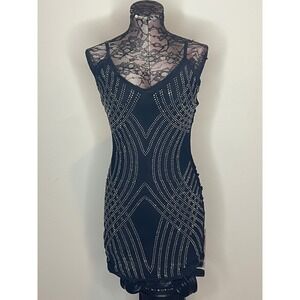 Rhinestone Glam Sleeveless Women'd Dress Size Medium